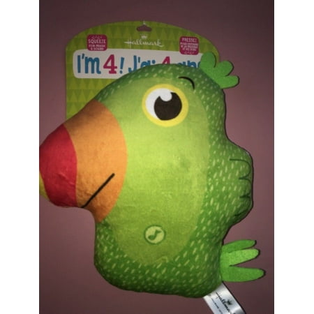 Hallmark I'm 4 year old Birthday Singing Musical Parrot Stuffed Plush Animal