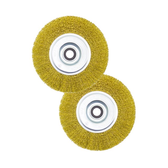 Cepillo de rueda de alambre de mesa OSFTBVT 6, 15 cm, acero rizado grueso