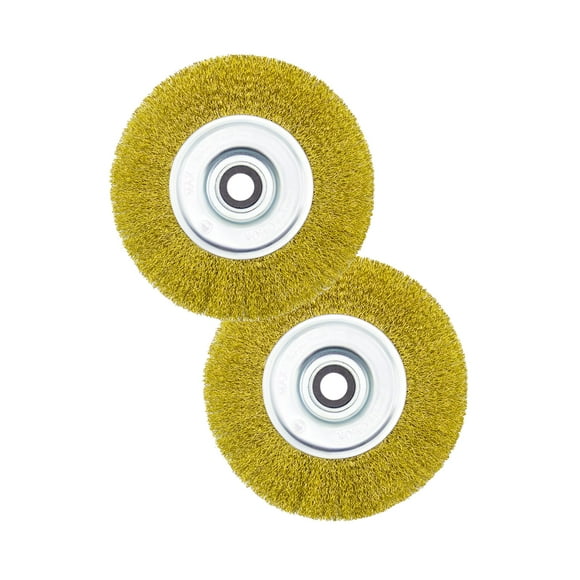 Cepillo de rueda de alambre de mesa OSFTBVT 6, 15 cm, acero rizado grueso