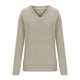 thumbnail image 4 of Suéter de cuello en V para mujer, suéter informal de invierno de color liso, cuello alto, manga larga, tejido suelto, suéter para mujer, 4 of 7