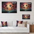 thumbnail image 4 of Designart "Colorful Sunset Palm Trees in Serene Beauty II" Palm Trees Print on Natural Pine Wood, 4 of 5