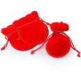 thumbnail image 4 of 25pcs/lot Velvet Jewelry Bag Multicolor Drawstring Pouch Calabash Shape Gift Packing Bags Gift Bag 6red 9x12cm, 4 of 6
