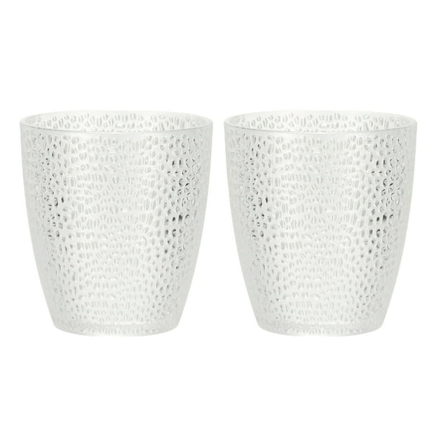 Uxcell Vasos de Plástico Transparentes Reutilizables, Juego de Vasos de 6.8oz (Transparente, 2 Pcs)