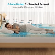 King Size Mattress Topper,Egg Crate Memory Foam Mattress Topper,Pressure Relief for Back Pain, 4 Inches
