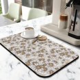 thumbnail image 2 of 2 Pack Washable Rubber Sunflower Cute Floral Dish Drying Mats for Kitchen Counter Home Large Coffee Bar Pad Accessories and Decor for Utensils Stemware (2pcs 19.5''x12''), 2 of 6