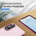 thumbnail image 4 of Compatible with Samsung Galaxy S25 Edge 5G Phone Case Glass Screen Protector Hybrid Rugged Shockproof Hard Protective Drop Proof Full Body Heavy Duty Mobile Cell Cover for S25Edge 25S 6.66 2025 Pink, 4 of 8