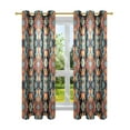 thumbnail image 7 of Yayeee Window Curtains Set of 2 for Living Room Light Filtering 63"x52", Blue Geometric, 7 of 7