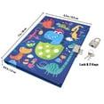 thumbnail image 6 of Diary with Lock and Key, Secret Journal Notebook for Learning Writing Drawing School Supplies (Dinosaur), 6 of 6