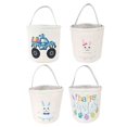 thumbnail image 2 of Vikakiooze 2022 Easter Basket Holiday Rabbit Bunny Printed Canvas Gift Carry Candy Bag, 2 of 9