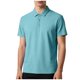 thumbnail image 2 of Blusa y camisa de manga corta con cuello vuelto para hombre, color liso, informal, holgada, a la moda, de seda helada, sin costuras, transpirable, elástica, con botones, de cedro, blusa de manga corta, 2 of 6