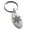 Silver, variant on Stainless Steel Spring Snowflake Engraved Small Oval Charm Keychain Keyring