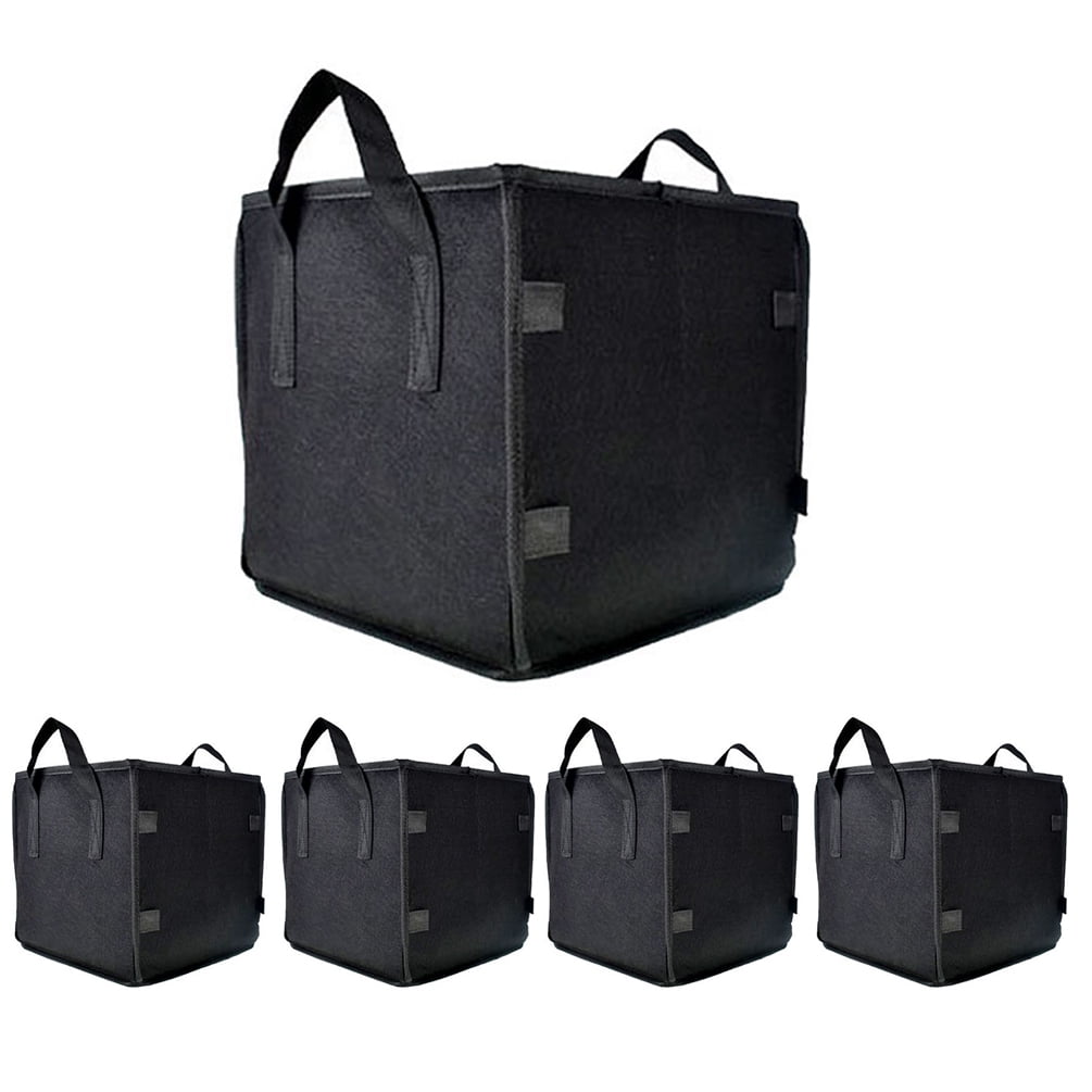 5 Pack Grow Bags 5 Gallon NonWoven Fabric Plant Grow Bag with Handles