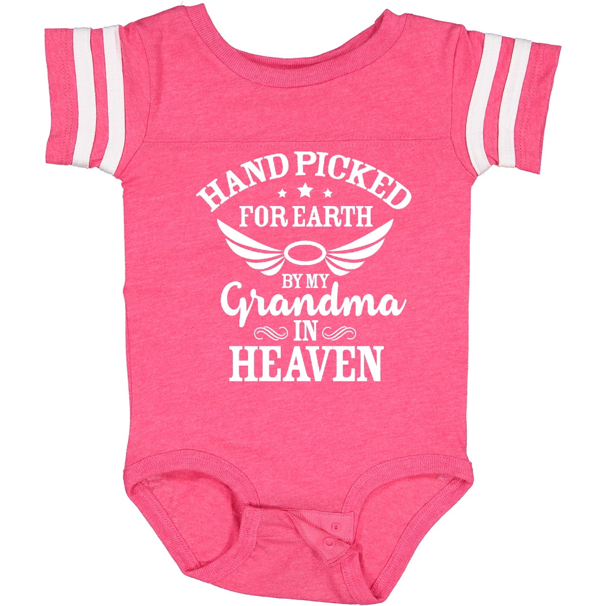 Inktastic Handpicked for Earth by My Grandma in Heaven Angel Wings Boys or Girls Baby Bodysuit