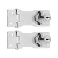 thumbnail image 5 of 2 Sets Twist Knob Keyed Hasp Lock 3in Zinc Alloy Polished Anti Theft for Cabinet Mailbox Drawer File, 5 of 5