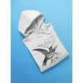 thumbnail image 3 of Ruby-throated Hummingbird Sketch Hoodie Women -Image by Shutterstock, Female Small, 3 of 4