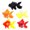 Yellow,Red,Orange,Golden,Black, variant on Meidiya 5Pcs Artificial Fish Aquarium Plastic Floating Clownfish Set,Durable Decor Ornaments for Fish Tank,Underwater Saltwater Fake Colorful Fish for Fish Bowl Simulation Animal Decoration