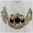 thumbnail image 2 of Women's Lilo & Stitch Tropical Flower Big Face Racerback Tank Top White Heather Medium, 2 of 4