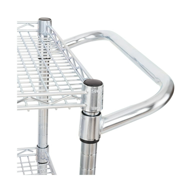 Seville Classics 3-Tier Commercial Utility Cart, UltraZinc