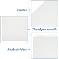 thumbnail image 3 of 10Sheets A5 6 Holes Ring Index Page Frosted Plastic Discbound Notebook Index DividerSheets Blank Top Dividers for Planner Notebook Loose Leaf Binders 8.6x5.8x0.01inch Hole: 6mm, 3 of 7