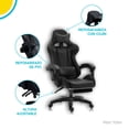 thumbnail image 3 of Silla Gamer Reclinable Ergonómica Con Descansa Pies Titano TT-SGCRP-B, 3 of 6