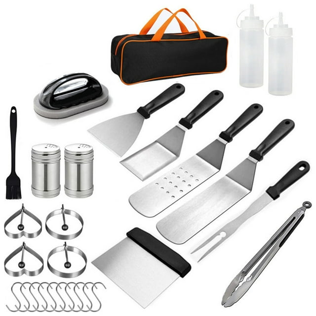 veasfak 15Pcs BBQ Tools Set Barbecue Griddle Accessories Kitchen Gadget Gift for Man