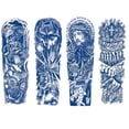 thumbnail image 1 of 4PCS Jesús Dios León Manga de brazo completo Tatuaje Pegatinas Cruz Tatuajes semipermanentes, 1 of 9