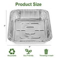 thumbnail image 6 of HiberyHom Square Aluminum Pans, Disposable Tin Foil Pans, 8*8" 20 Count, 6 of 6