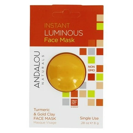 Turmeric Antioxidant Facial Mask - Instant Luminous Clay Face Mask Turmeric & Gold Clay - 0.28 oz. by Andalou Naturals (pack of 1)