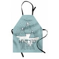 thumbnail image 1 of Quote Apron Mountain Peaks Never Stop Dreaming Goal Success Aspiration Inspiring Print, Unisex Kitchen Bib Apron with Adjustable Neck for Cooking Baking Gardening, Pale Green White, by Ambesonne, 1 of 3