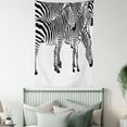 thumbnail image 4 of Safari Decor Wall Hanging Tapestry, Group of Zebras African Animals Skin Print Stripes Jungle Wildlife Picture Art, Bedroom Living Room Dorm Accessories, 60 X 80 Inches, by Ambesonne, 4 of 5