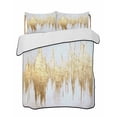 thumbnail image 2 of Abstract Gold Twin Size Down Alternative Comforter, Lightweight Comforter Quilt Bedding Set with Pillow Shams Modern Minimalist Art White Gray Ripple All Seasons Bed Comforter Duvet Insert 68"x86", 2 of 7