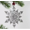 Snowflake, variant on Christmas Tree Hanging Pendant Solid Pewter Metal Xmas-Ornaments Decorations