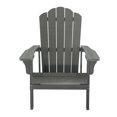 thumbnail image 2 of Folding Adirondack Chair,Weather Resistant & Durable Garden Adirondack Chair,Wood Outdoor Fire Pit Lounge Chair for Patio Deck Yard Lawn and Garden Seating,Easy Assembl,Gray, 2 of 5