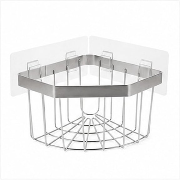 HEALEEP Plated Silver Kitchen Sink Organizer Rack Shelf with No Drilling Draining Sponge Holder