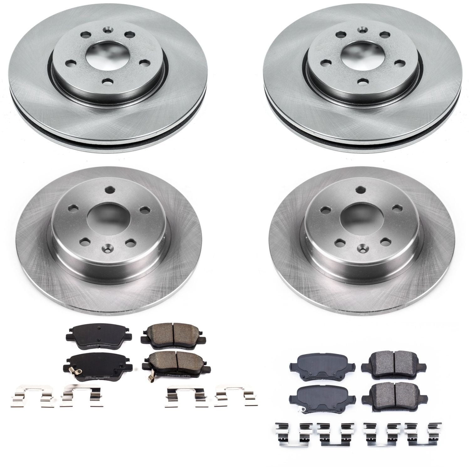 PowerStop Front and Rear Stock Replacement Brake Pad and Rotor Kit Fits: CHEVROLET Select Models KOE7561