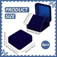thumbnail image 2 of 4PCS Velvet Badge Display Box 2.7x2.6inch Flocking ABS Plastic Badge Medal Keepsake Display Boxss Midnight Blue Velvet Inside Display Case with Hole for Badges Metal Keepsake Display, 2 of 5
