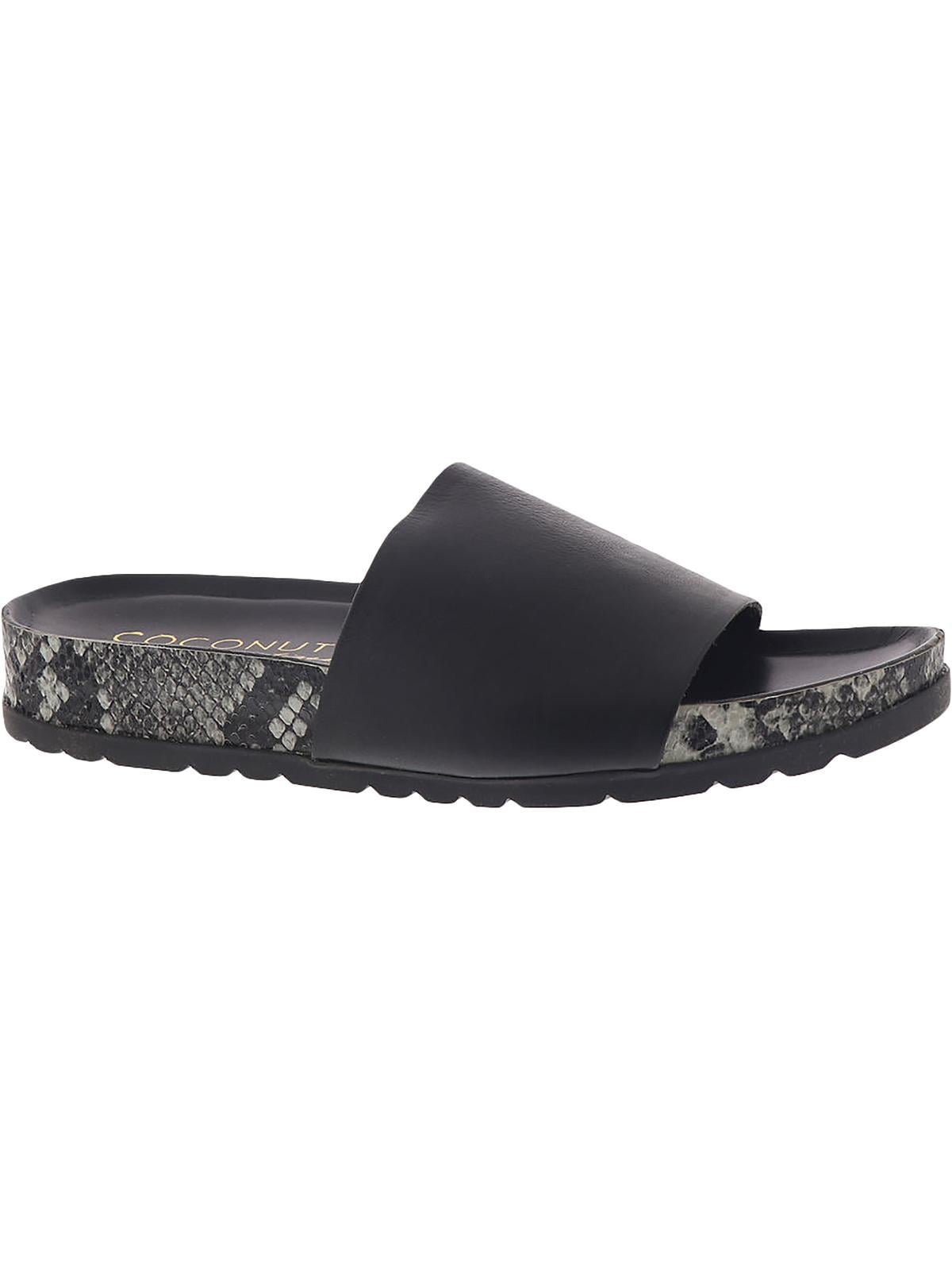 Coconuts by Matisse Womens Shift Leather Metallic Slide Sandals Shoes BHFO 9310 
