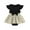 Black, variant on Bagilaanoe Newborn Summer Outfits Baby Girl Rompers Dress Floral Print Fly Sleeve Bodysuits 3M 6M 9M 12M Infant Patchwork A-line Dresses