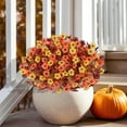 thumbnail image 6 of Waipfaru Artificial Fall Flowers for Outdoor, 24 Bundles Faux Mums Fake Fall Plants for Decoration, UV Resistant No Fade Silk Plastic Flower for Autumn Porch Patio Planters Yard Garden, 6 of 8