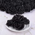 thumbnail image 2 of 100PCS Artificial White Rose 7Cm Flower Valentine'S Day Flower Head White Decoration Accessory Black, 2 of 5
