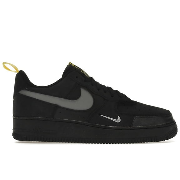 Nike Men's Air Force 1 Low Cut Out Swoosh Black Shoes, from StockX