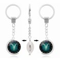 thumbnail image 3 of SPRING PARK 12 Zodiac Keychain Fashion Double Side Cabochon Glass Ball Key Ring, 3 of 8