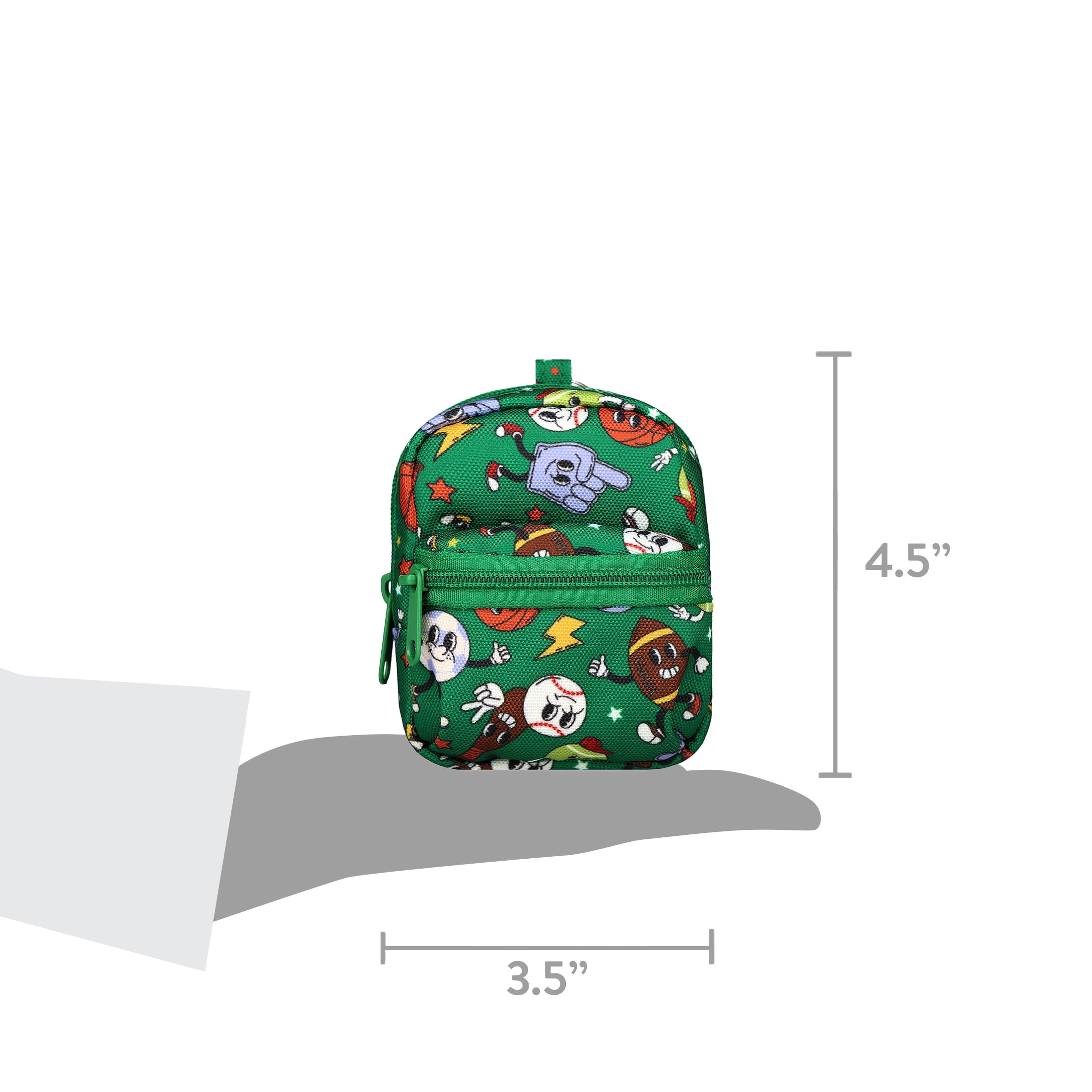 Pen+Gear Mini Sports Backpack Charm, Green, 3.55 inch