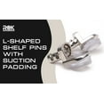 thumbnail image 2 of 100 Pack 5mm L-Shaped Shelf Pins with Suction Pad – Easy Lock Cabinet Shelf Supports – Heavy Duty Nickel Plated Pegs for Glass and Wood Shelves, 2 of 7