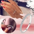 thumbnail image 3 of CILENON Women Ring Rhinestone Wedding Jewelry Rings Size 5-11 Alloy Gift Finger (White,10), 3 of 6