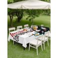 thumbnail image 3 of Outdoor Tablecloth with Umbrella Hole and Zipper, Merry Christmas Rectangle Table Cloth 60x84 Inch Waterproof Tablecloth, Xmas Hat Black Car Winter Holiday Picnic Table Cover for Patio Camping, 3 of 7