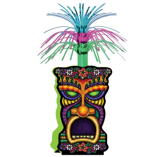The Beistle Company Tiki Decorative Paper Disposable Centerpiece