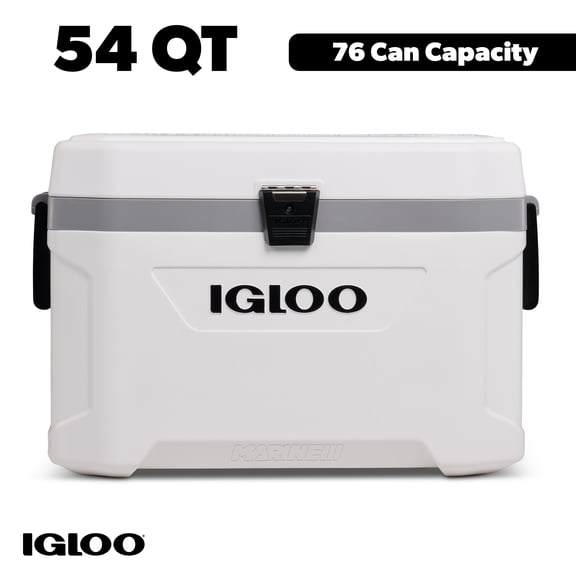 Igloo 54 QT Marine Ultra Ice Chest Cooler, White