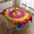 thumbnail image 2 of Rainbow Tie Dye Mandala Pattern Rectangle Tablecloth 60"x84",Waterproof Polyester Rectangle Table Cloth, Wipeable Spillproof Polyester Tablecloth for Dining, Camping, Indoor and Outdoor, 2 of 5