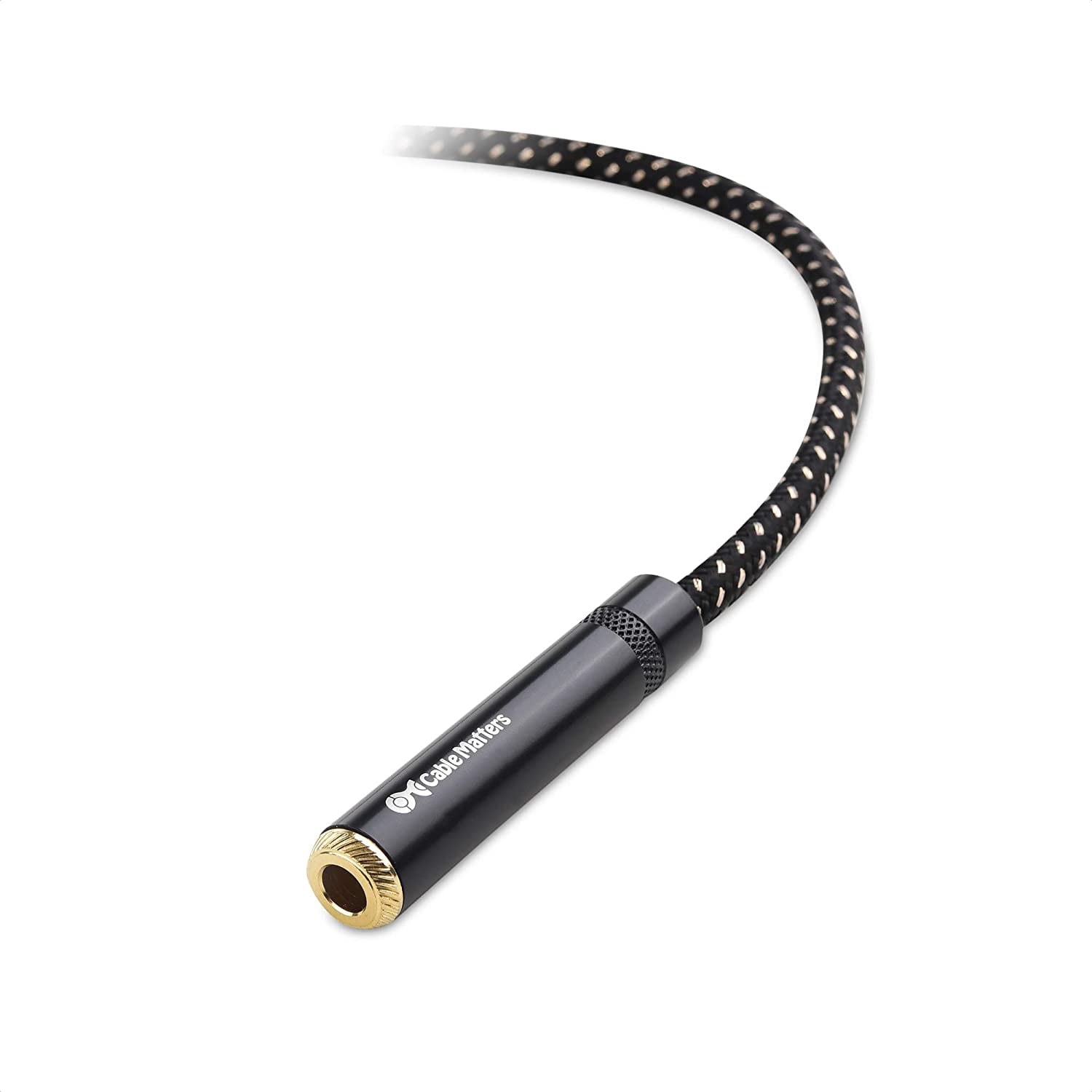 JJEAN-Braided Long 1/4 Inch Extension Cable 25 ft (1/4 TRS to 1/4 Inch Male to Female Cable)